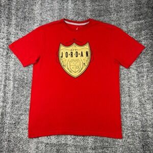NIke Air Jordan Men's Large AJ VI 1st Championship Red‎ Cotton T-Shirt Graphic